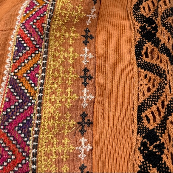 Free People Cross Country Sienna Bell Sleeve Bohemian Boho Top, Size Lar… - Picture 6 of 11